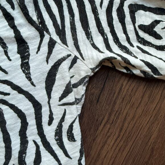 ATM Zebra Print Slub Cotton Long Sleeve Tee – Women’s Medium - Picture 10 of 11